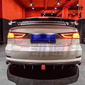 Pour <span class=keywords><strong>Audi</strong></span> <span class=keywords><strong>A3</strong></span> S3 RS3 Spoiler de pare-chocs en fibre de carbone de haute qualité Lèvre de spoiler <span class=keywords><strong>Sline</strong></span> Sport Berline Diffuseur arrière 17-20 Kit carrosserie - Product Image 5