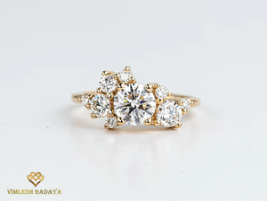 Anillo de Compromiso con Diamantes Cultivados en Laboratorio de 1.4 TCW, Anillo de Boda con Diamantes Cultivados en Laboratorio Certificados por IGI, Anillo Elegante de Oro Sólido de 14K - Product Image 2