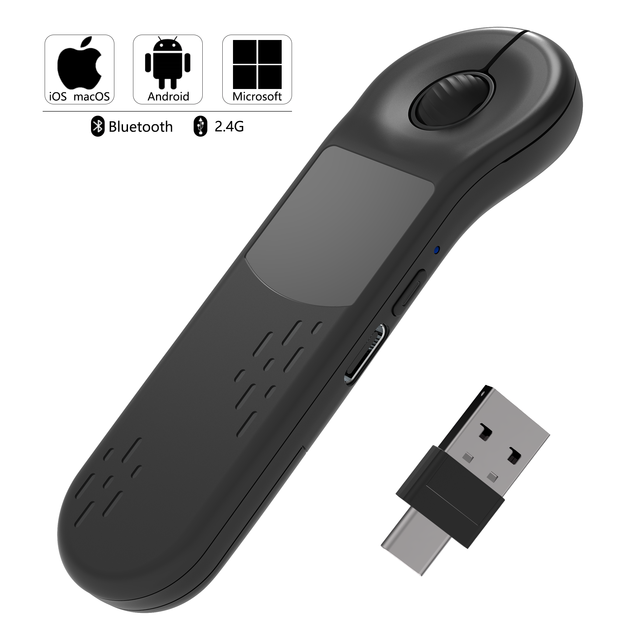 Wireless Air Mouse Remote with Laser Pointer Bluetooth Clicker for iPhone iPad Android PC Smart TV TikTok Scroll
