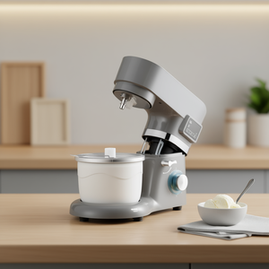 Batteur sur socle électrique 1,8 L, 6 vitesses, avec affichage numérique et minuteur, pour mélanger la pâte, préparer la crème glacée, appareil de cuisine domestique - Product Image 2