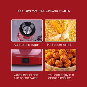 Máquina de palomitas de maíz Dsp, máquina eléctrica automática para hacer aperitivos para el hogar, roja y blanca - Product Image 2