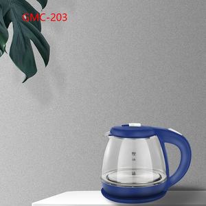 Bouilloire <span class=keywords><strong>électrique</strong></span> sans fil en verre de 1,0 L, <span class=keywords><strong>théière</strong></span>, 360 degrés, haute qualité, LED bleue, appareil de cuisine, usage domestique - Product Image 2