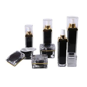 중국 제조 스크류 탑 스퀘어 병 스킨 케어 로션 및 페이스 크림 용 아크릴 플라스틱 화장품 용기 - Product Image 6