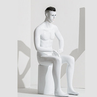 Maniquí Deportivo de Plástico Blanco Brillante de Cuerpo Completo para Ropa, Talla Masculina
