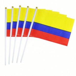 Personalized Design Logo Custom 100% Polyester High Quality Digital Printing <b>Mini</b> <b>Hand</b> Held Fiberglass Pennant Waving Flag - Product Image 5