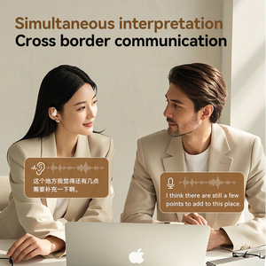 Nuevos <span class=keywords><strong>auriculares</strong></span> inalámbricos M95 ows con tecnología BT versión 5.4, <span class=keywords><strong>auriculares</strong></span> para reuniones con traducción por IA y micrófono para iPhone, Samsung, Xiaomi, <span class=keywords><strong>Honor</strong></span> - Product Image 2