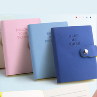 LABON – Mini carnet de poche personnalisé A7, Plan quotidien Portable, couverture en cuir, carnet de notes étanche avec bouton-pression
