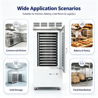 Enkeldeurs Tray Blast Chiller Vrieskast -45 ℃   Snelkoelinstallatie voor kleine bakkerijen
