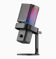 Microphone à condensateur cardioïde haute sensibilité M6, microphone audio USB professionnel de bureau pour l'enregistrement YouTube et la diffusion en direct