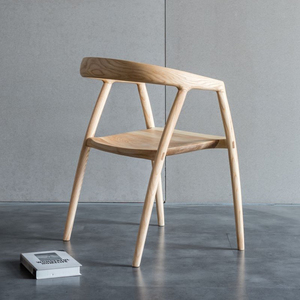 TPZ083 tabouret de maison européen moderne en bois massif de couleur noyer, chaise de café rétro, chaise de salle à manger de créateur suédoise - Product Image 3