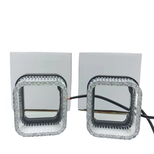 1,5 pulgadas 3,0 pulgadas BI LED ángulo ojos cubierta coche faro proyector lente cubierta con proyector cuadrado luces <span class=keywords><strong>de</strong></span> conducción - Product Image 2