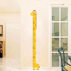 Mignon dessin animé hauteur autocollant <span class=keywords><strong>licorne</strong></span> dinosaure girafe mur hauteur mesure règle autocollants pour enfants chambre maternelle décor - Product Image 4