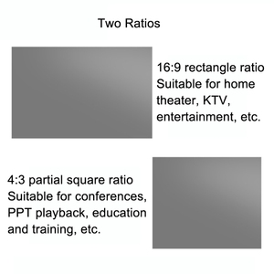 Cortina de Proyección de Metal antiluz HD, plegable, 16:9, pantalla de proyección de 100 pulgadas - Product Image 4