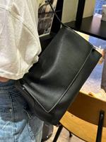 Sac à main vintage pour femme, nouveau modèle Chelsea 36, grande capacité, minimaliste, sac hobo à porter sous le bras, en cuir véritable avec rabat