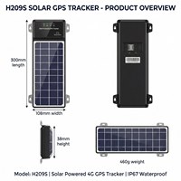 Traceur GPS Solaire 4G pour Tracteurs Agricoles et Récolteuses, Étanchéité IP67, Sans Fil, Suivi en Temps Réel via Application Android et Stockage Cloud sur PC, 1 An