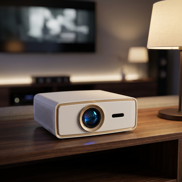 LED Pico Projector 600 ANSI 4K Ready 8K Support 1080P WiFi Built-in Speakers Android OS Portable 200 Inch for Business Education