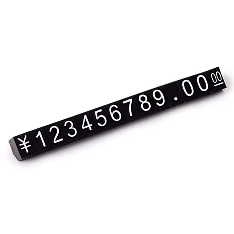 도매 보석 가게 소매 디스플레이 플라스틱 가격 라벨 태그 조절 문자 기호 큐브 번호