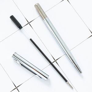 23 New Arrival Stationery Customized Logo Gift <b>Pen</b> <b>Silver</b> Rose Gold Color Gold Metal Ballpoint <b>Pen</b> With Custom Logo - Product Image 2