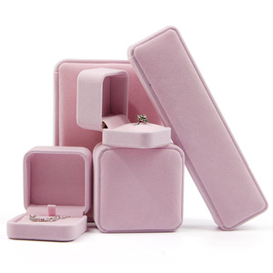 Custom Luxury Flannelette <strong>Box</strong> Luxury Earring <strong>Bracelet</strong> Necklace Ring Packaging <strong>Gift</strong> Countertop Jewelry Velvet Packaging <strong>Box</strong> - Product Image 1