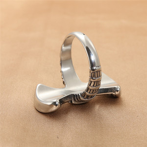 Viking Snowflake <b>Ring</b> Men's <b>Silver</b> Stainless Steel Punk Geometric Design Gift Jewelry 21013 - Product Image 3