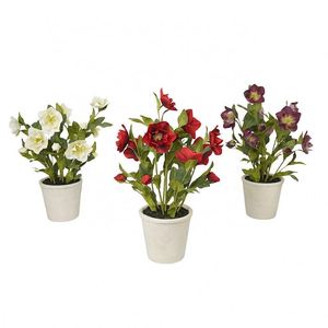 Oh Arts New Arrival Decorative Artificial Real Touch Orchid in Ceramic Pot Alocasia Bonsai Artificial <b>Ornamental</b> Potted Plants - Product Image 5