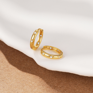 Ins Style S925 Sterling Silver Temperament Zircon Female Versatile Retro Simple Personality Earrings - Product Image 2