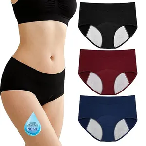 Custom 4 Layers / 5 Layers Ladies Leak Proof Sustainable Physiological Women Underwear Teen Period Menstrual Panties