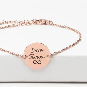 <span class=keywords><strong>Bracelet</strong></span> Personnalisé Plaqué Or 18k avec Médaille à Graver et Chaîne Fine Cadeau <span class=keywords><strong>de</strong></span> <span class=keywords><strong>Naissance</strong></span> pour <span class=keywords><strong>Maman</strong></span> <span class=keywords><strong>Bracelet</strong></span> Marraine Gravé - Product Image 4