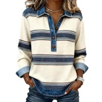 Pull en maille torsadée rayé style coréen chic pour femme, longueur standard, 100 % polyester, infroissable, nouvelle collection automne 2025