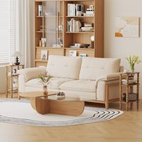 Petite table d'appoint avec étagère de rangement, table basse à 3 niveaux pour salon, chambre à coucher, espaces étroits (marron rustique)