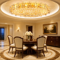 Grand luminaire de plafond rond moderne pour hall d'hôtel, couloir, atrium