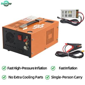 Compresseur d'air portable haute pression SolidTop 4500psi 30MPa 300bar, refroidi par air, <span class=keywords><strong>sans</strong></span> huile, 12V 110V 220V, pour pneus de voiture, paintball, plongée sous-marine - Product Image 1