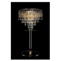 Support lumineux de décoration d'allée de mariage de haute qualité, élégant lustre doré, centres de table pour fournitures de mariage
