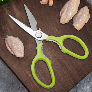 <b>Kitchen</b> <b>Scissors</b> Stainless Steel Green Straight Head Multi Functional For Home Use - Product Image 3