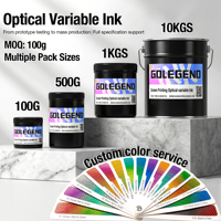 Encre optique variable couleur personnalisée OVIInk, échantillon de petite taille pour l'impression d'autocollants de documents de sécurité F5 Rouge Magenta à Or