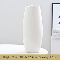 Vase à fleurs en céramique blanche minimaliste moderne, centre de table, décoration de salon, salle à manger, décoration de la maison, vente en gros en Chine