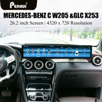 Lecteur DVD de voiture Penhui 26,2 pouces, autoradio Android, écran tactile, navigation GPS, CarPlay pour Mercedes-Benz GLC/Classe C W205 2015-2022