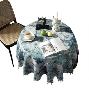 美式桌布高档茶几装饰布北欧桌布毛巾新中式桌旗盖毛巾