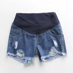 Shorts <span class=keywords><strong>en</strong></span> <span class=keywords><strong>jean</strong></span> pour femmes enceintes, vêtements d'été, taille basse, shorts de maternité, jeans amples pour femmes enceintes - Product Image 4