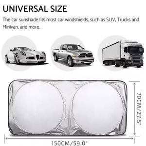 Wholesale Uv Protection Foldable Front <b>Windscreen</b> <b>Sun</b> <b>Shade</b> Logo Promo Business Gift Window Windshield Car Sunshade Cover - Product Image 4