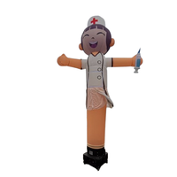 Personnage d'infirmière gonflable personnalisé pour l'hôpital et la publicité médicale en agitant le personnage d'infirmière heureuse danseuse du ciel pour les promotions