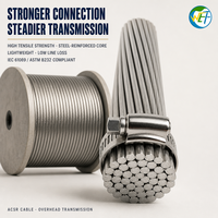 Fil torsadé en aluminium nu ACSR pour ligne de transmission aérienne AC, conducteur en aluminium, câble haute tension