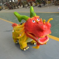 Équipement d'attraction pour aire de jeux publique intérieure/extérieure pour enfants, animatronique en acier grandeur nature à monnayeur, pour centre commercial et aire de jeux