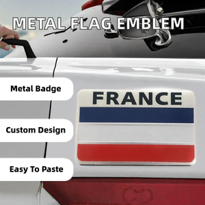 Autocollants métalliques pour voiture avec drapeaux de nombreuses nations, prix abordable 1. Emblème épais de petite taille avec logo personnalisé pour le drapeau allemand - Product Image 2