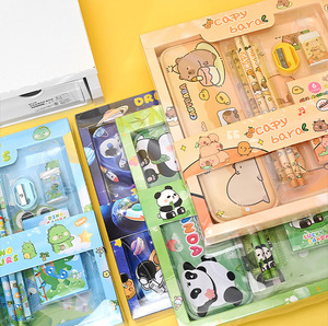 7 trong 1 trường học phim hoạt hình văn phòng phẩm đặt hộp quà tặng sáng tạo học sinh học văn phòng phẩm - Product Image 3