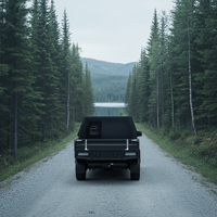 Bâche de benne en aluminium thermolaqué noir pour pick-up Hilux Ranger Amarok – Marché mondial