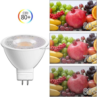 Projecteur LED MR16 IP44 moderne à économie d'énergie pour bureau, 5W, 2700-6500K, SMD/COB, alliage d'aluminium, CRI >80, dimmable, certifié CE RoHS