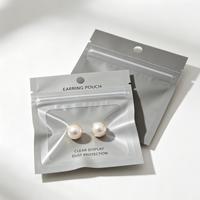 Sachets personnalisés en PVC avec fermeture éclair, roses brillants, résistants à l'humidité, pour élastiques à cheveux et bijoux, mini-sachets refermables avec fenêtre