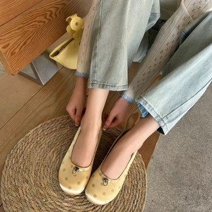 Ballerines compensées 3 cm pour femme, nouvelle collection Printemps-Automne 2026, élégantes et tendance, à bout rond, à pois, à enfiler - Product Image 4