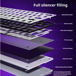 <span class=keywords><strong>Clavier</strong></span> mécanique sans fil AULA MINI60 HE Tri-mode avec interrupteurs magnétiques, taux de polling de 8000 Hz, rétroéclairage RGB, <span class=keywords><strong>clavier</strong></span> pour joueurs FPS Esports - Product Image 6